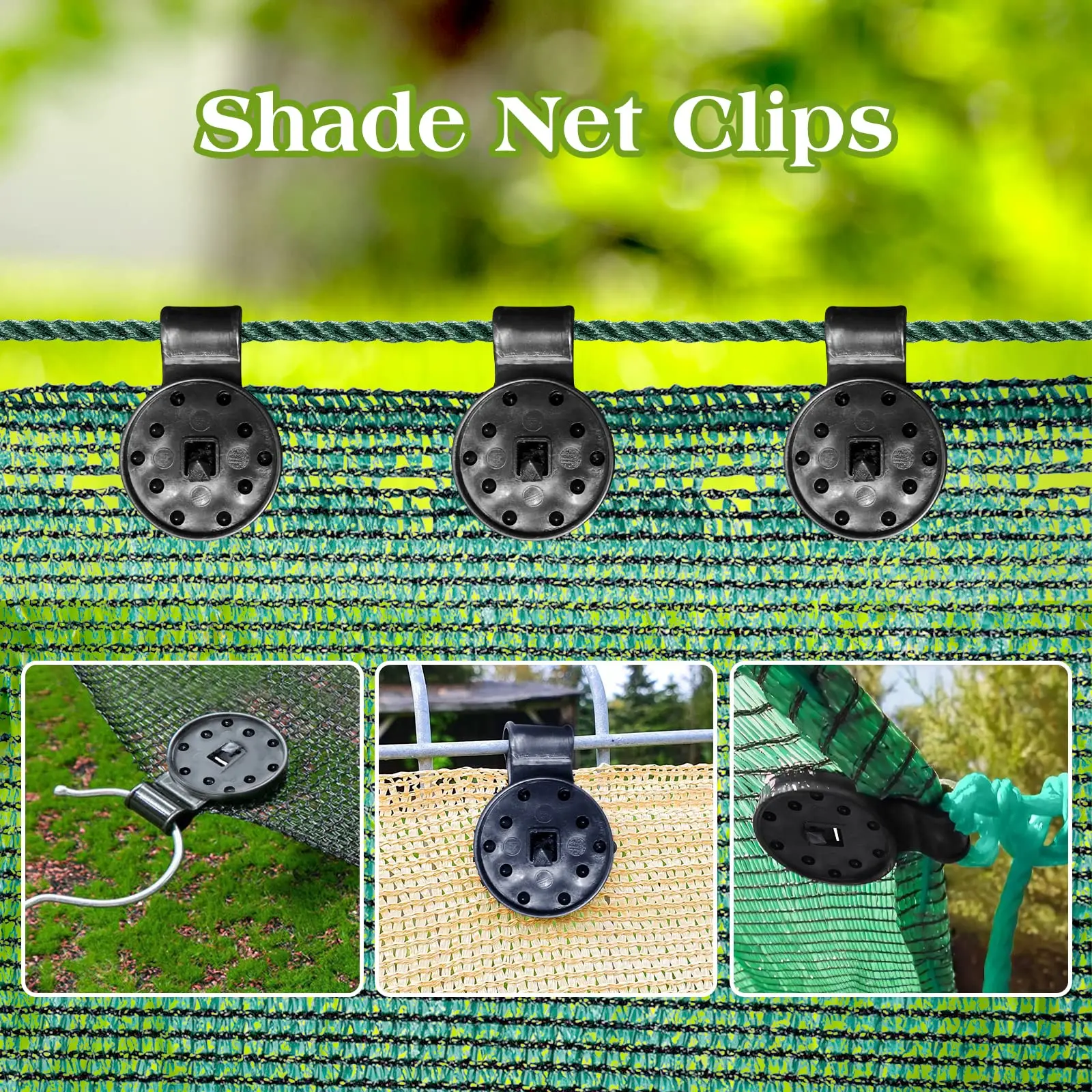 200/100/50/20/10 pezzi clip per tessuto ombreggiante morsetti per tessuto occhielli per copertura a rete tessuto per protezione solare in giardino cortile Greenhou