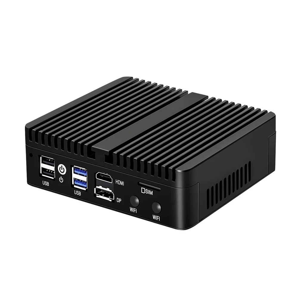 4x 2.5G i226 LAN 12e generatie Intel N150 N100 Fanless Mini PC J6412 Soft Router Firewall NVMe Industrieel HDMI2.0 pfSense PVE ESXi