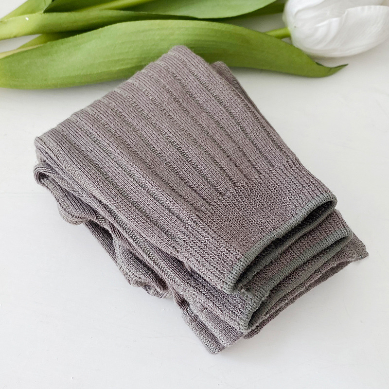 Basic Ribbed Sweater and Tights Set for Toddler Girls 1-6Y – Comfortable Cotton Top & Footless Leggings, Everyday Kids Outfit