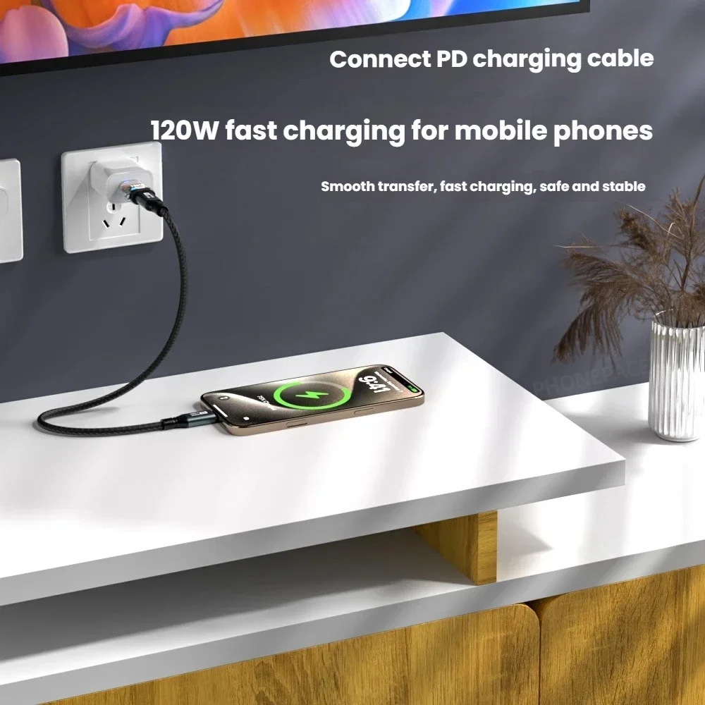 PHONEPACE USB 3.2 to Type C Adapter OTG Fast Charging 120W 10GB High Speed Data Audio Transfer For PC Tablet Xiaomi Huawei