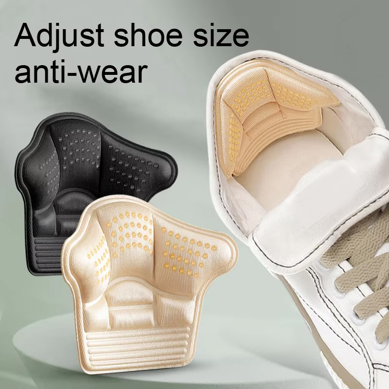 1 par de nuevas pegatinas protectoras de talón de silicona, almohadillas para los pies para zapatillas de deporte, almohadillas antideslizantes cómodas para zapatos, alivian el dolor en el pie, insertos para zapatos