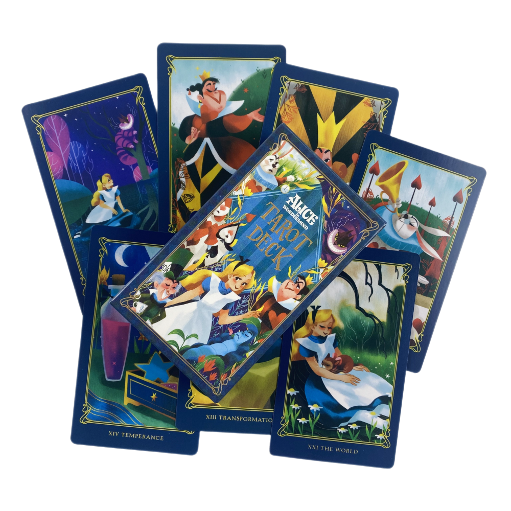 Alice Tarot Decks 78 Cards For Beginners Fortune Telling Tarot Card Deck Table Board Game Supplies Party Favors English Language