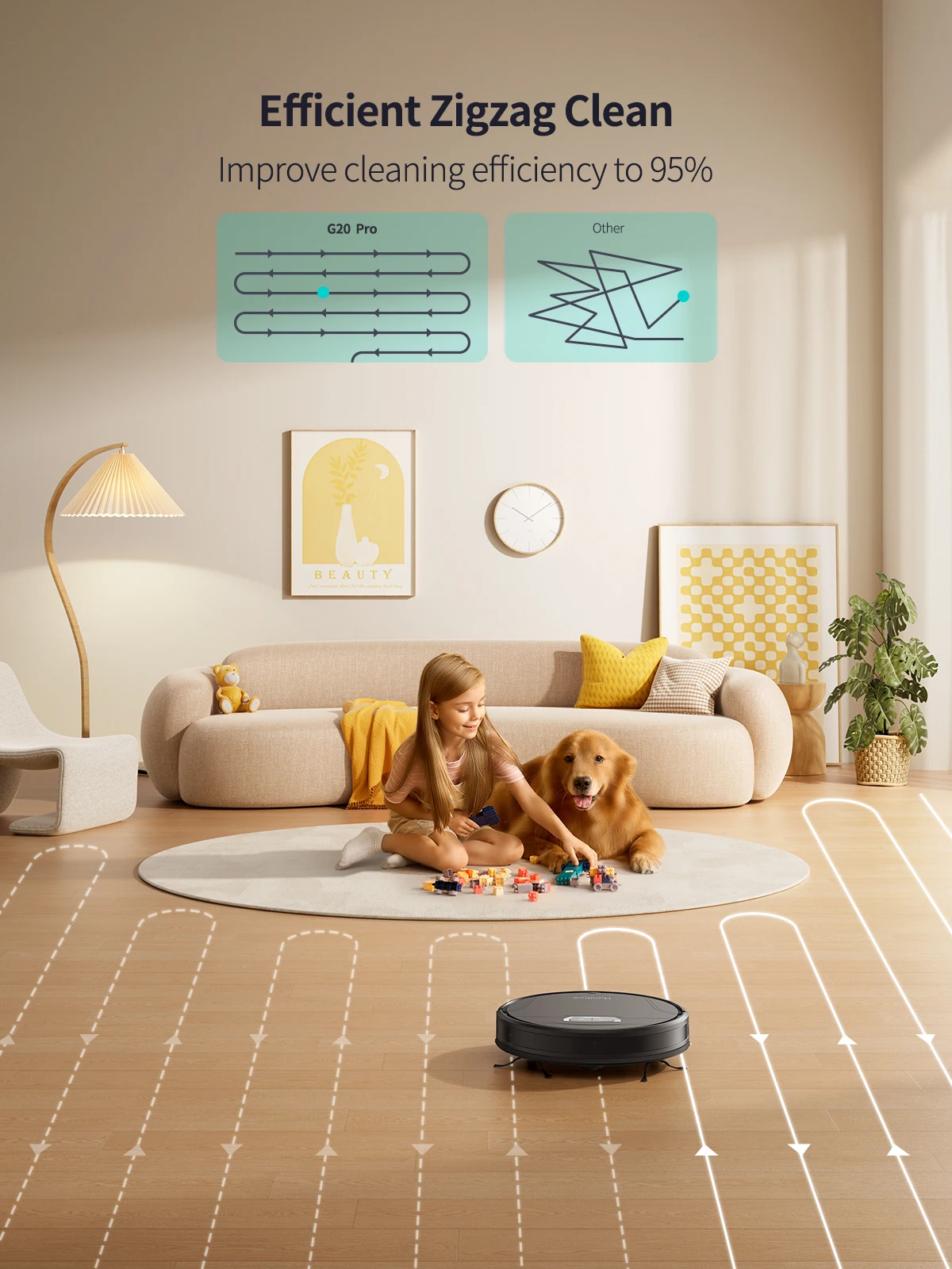 Honiture Robot Vacuum Cleaner 6000pa 3 in 1 Strong Suction Self-Charging App&Remote&Voice Robot Vacuum and Mop Combo