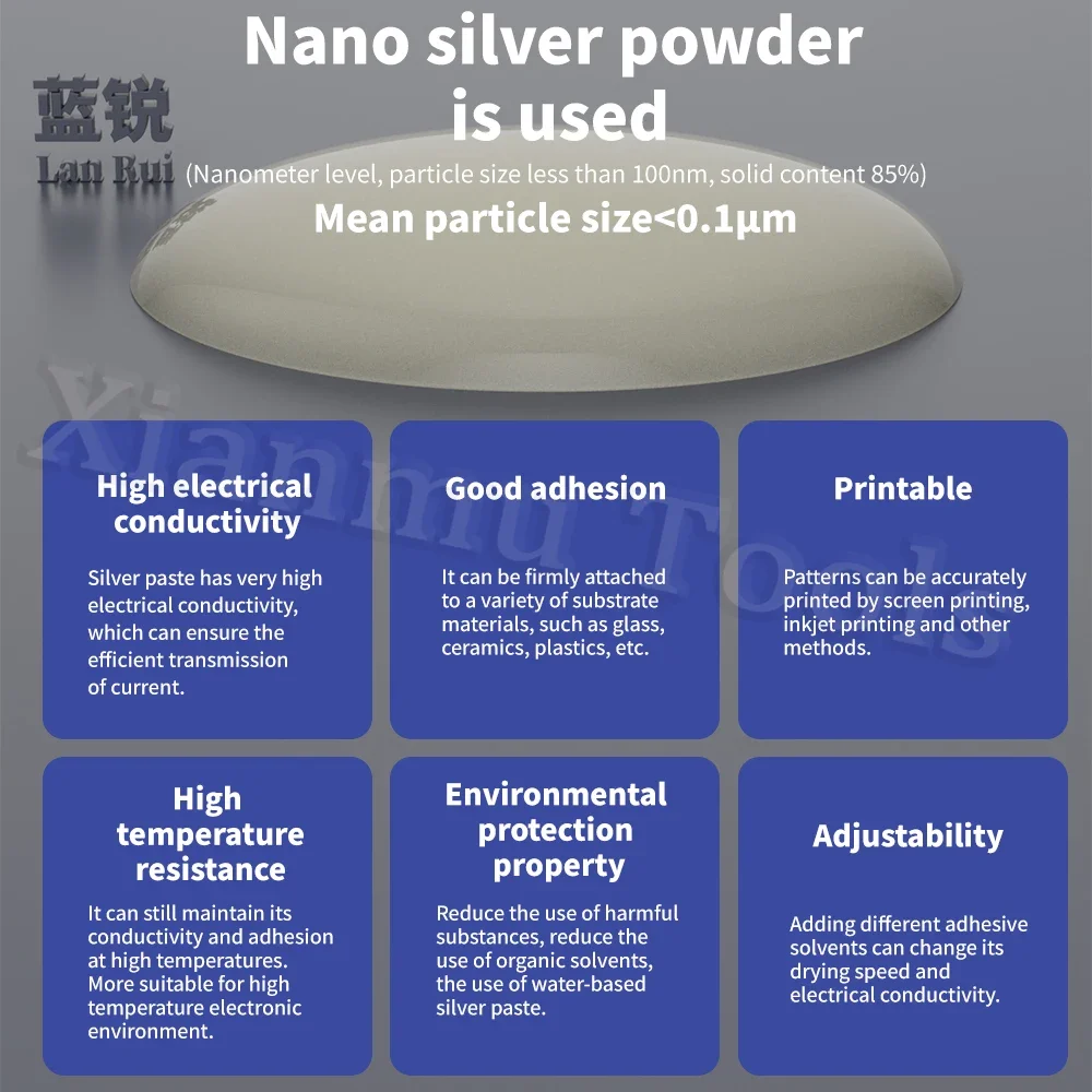Lanrui J9 Nano Conductive Silver Paste Low Resistance Screen Line Repair for PhoneS iPhone Android Green/Yellow Screen Fix Tools