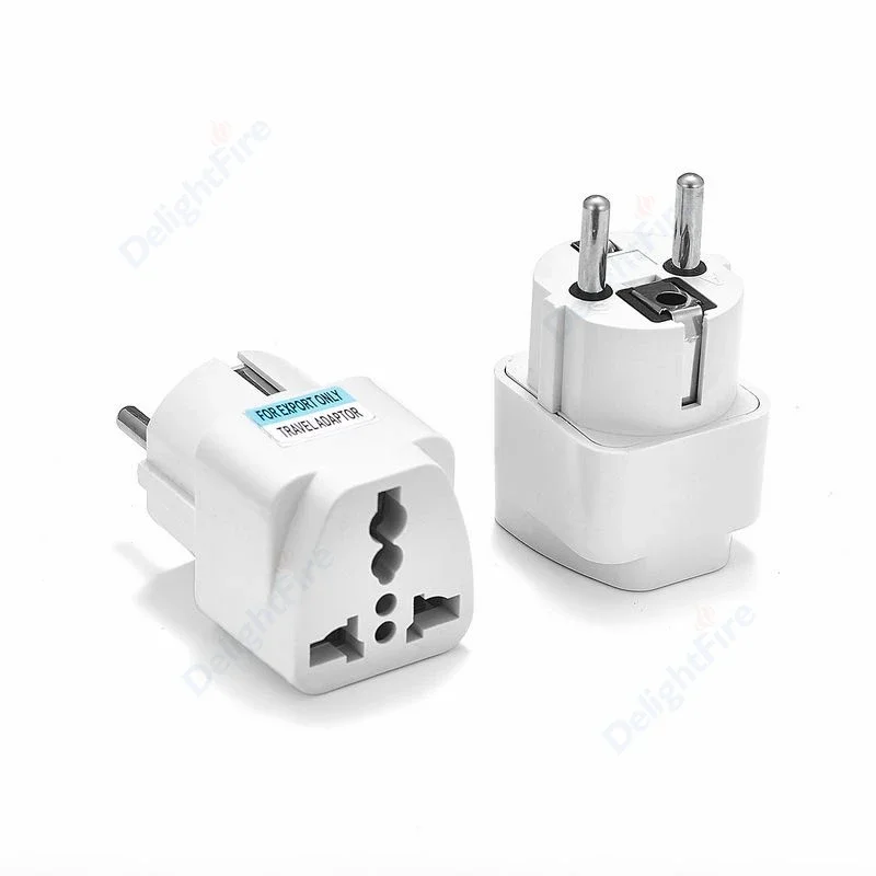 KR Plug Adapter Multifunction Universal AU UK US To EU Electrical Socket Type E/F France Spain Plug Travel Adapter AC Outlet