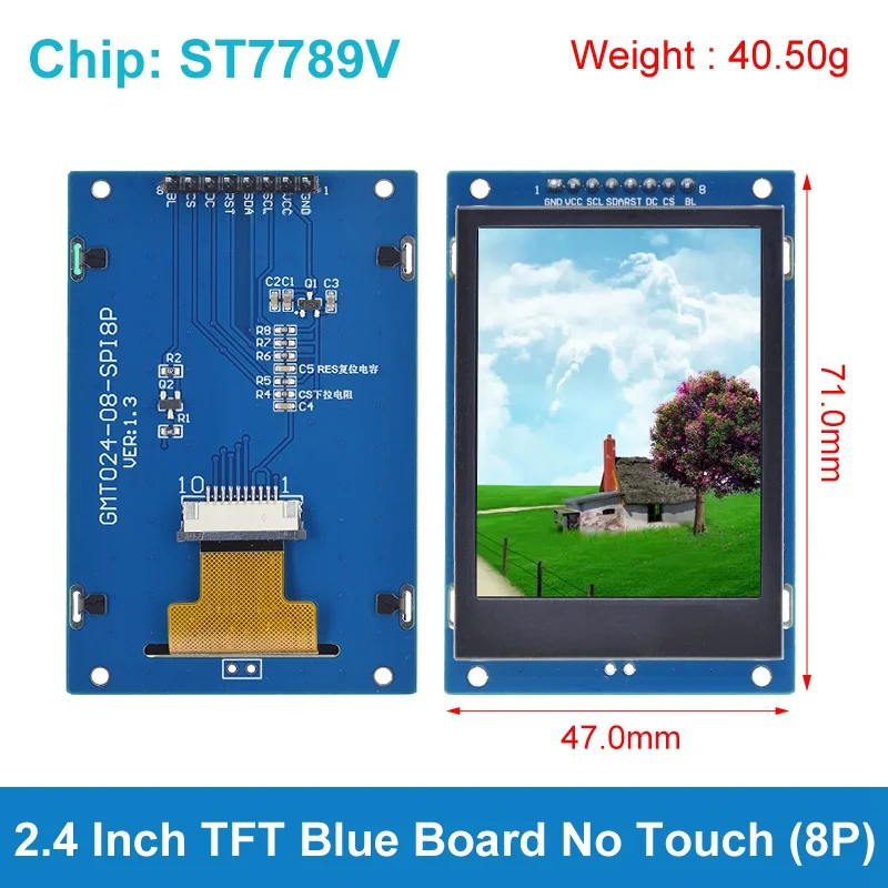 Modulo porta seriale LCD TFT SPI da 2,4 pollici 240x320 Scheda Micro SD 5 V/3,3 V ILI9341 / ST7789V Display LCD con touch / NO Touch