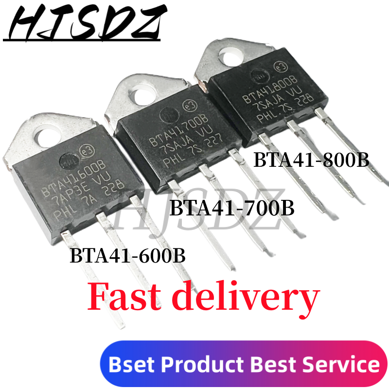 10 Uds. BTA41-800B BTA41800B BTA41-800 BTA41 Triacs 40 Amp 800 voltios BTA41-600B BTA41-700B 41-600 41-700TO-3P novo original