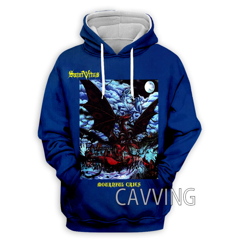 CAVVING Hoodie Saint Vitus Gambar 3D Hoodie Hoodie Atasan Harajuku Pakaian Mode untuk Wanita/Pria
