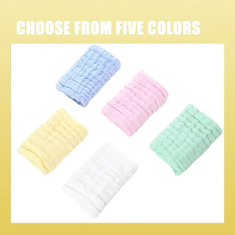 Serviettes en coton doux pour bébé, serviette de visage, mouchoir de bain, gant de toilette pour l'alimentation, lingette pour rot grill, 5 pièces, 30x30cm