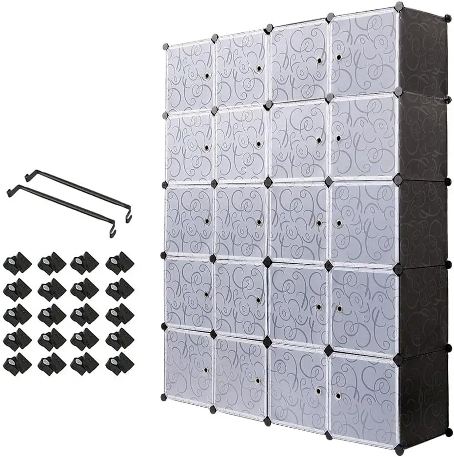 Portable, Modular, mit Rod zum Selbermachen, Kleiderschrank, Combiniert, Space Saving, Plastic, Organizer, Würfel, Gardero