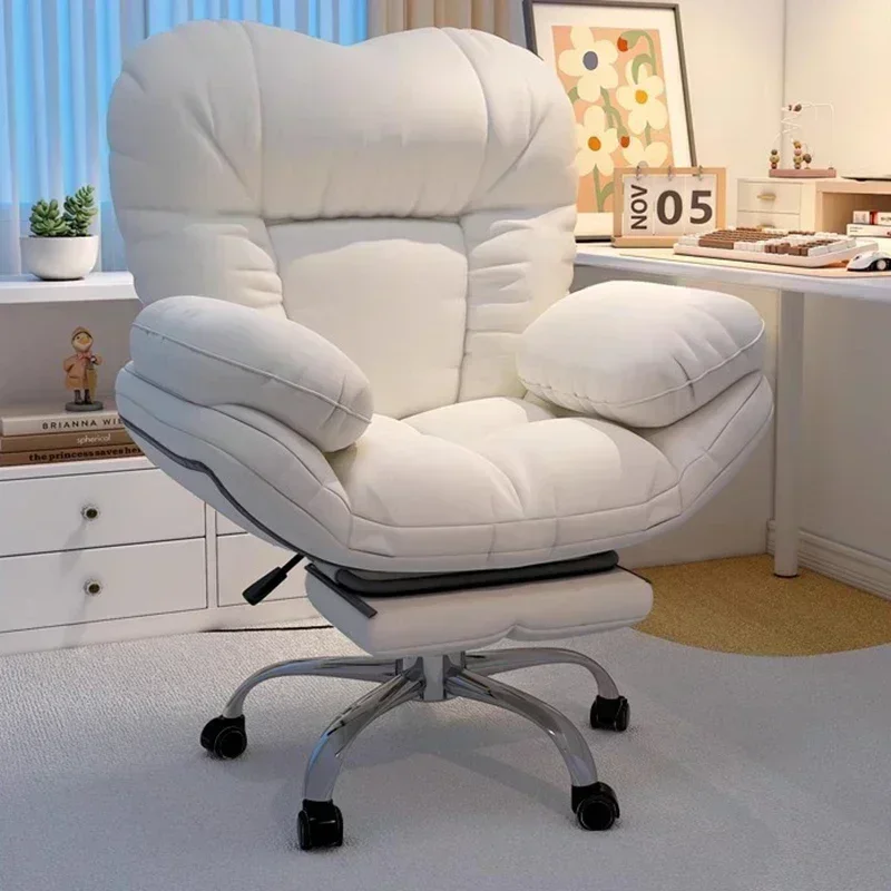ผ่อนคลายเก้าอี้สํานักงานหมุนLazy Officeเก้าอี้ล้อเก้าอี้สบายPc Room Gaming Comfy Silla Oficinaเฟอร์นิเจอร์