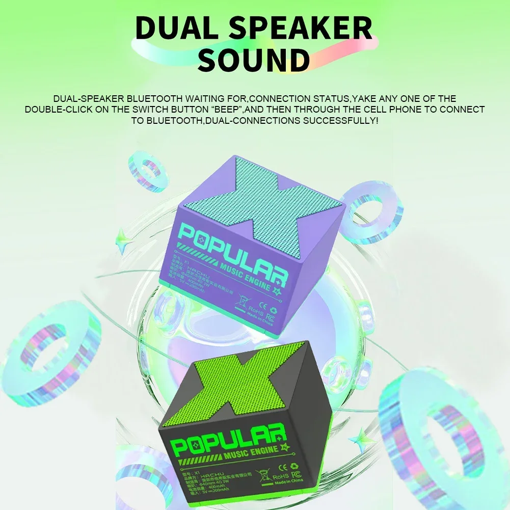 X1 Wireless Bluetooth Speaker Music Stereo Portable Surround Mini USB Outdoor Subwoofer Speaker Audio Player Speaker Microphone