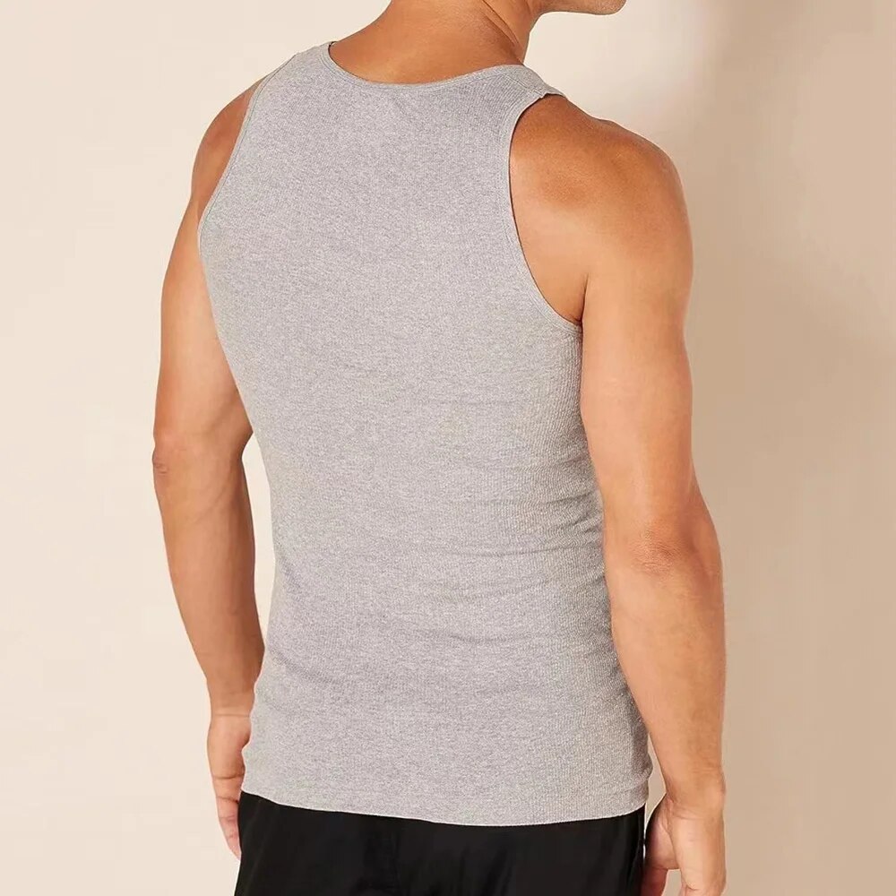Liquidación_100% algodón para hombre camiseta sin mangas de algodón adelgazante moldeador de cuerpo chaleco entrenamiento Abs Abdomen Control de barriga compresa básica