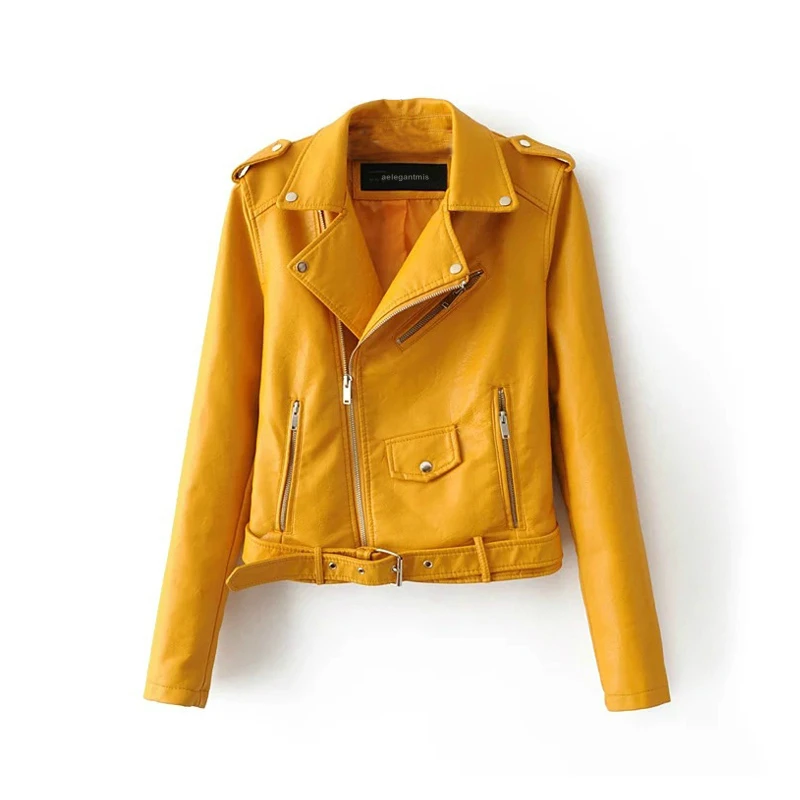 Chaquetas básicas con capucha para mujer, abrigos informales de cuero negro con cremalleras, chaqueta de motocicleta para niña 2022