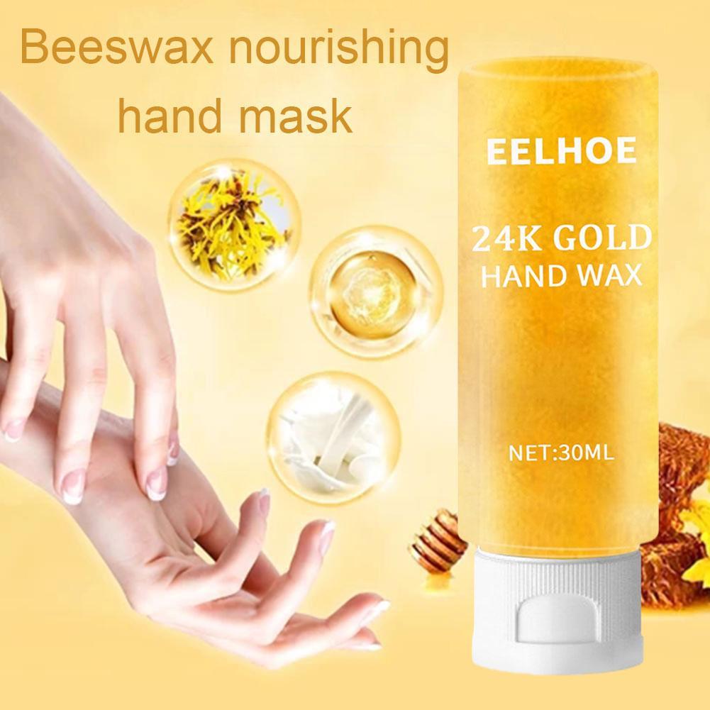 Crema mani alla cera di miele idratante sbiancante esfoliante levigante rassodante Gel idratante nutriente 30g per maschera mani
