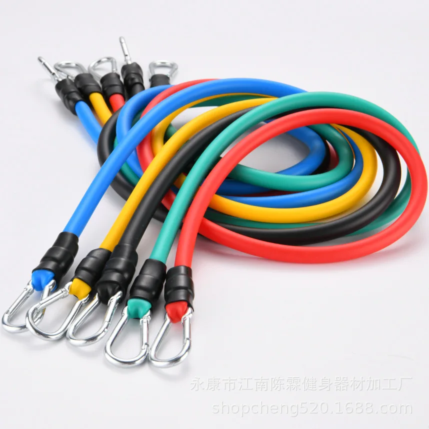 10-14 unids/set cuerda de tracción bandas de resistencia para culturismo conjunto tensor multifunción traje cinturón de entrenamiento muscular bandas elásticas