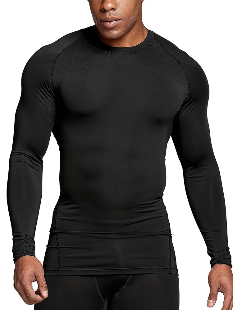 Kompressionsshirts für Herren, Rashguard, schnell trocknend, für Fitnessstudio, Fitness, Frühling, Strand, Surfen, Sport, Sport, Laufen, Workout, Tops, T-Shirts