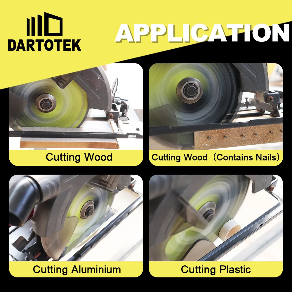 DARTOTEK 1 шт. диаметр 85/165/216 мм TCT режущий диск из твердого сплава дисковая пила для резки дерева, алюминия, меди, металла, дисковый резак