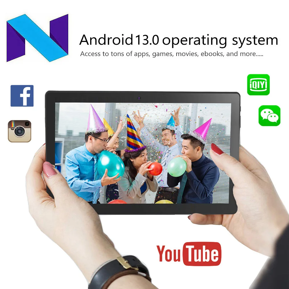 2025 nova versão global 10 Polegada android tablet pc google play 4gb ram 64gb rom octa núcleo 3g chamada telefônica dupla sim wifi comprimidos