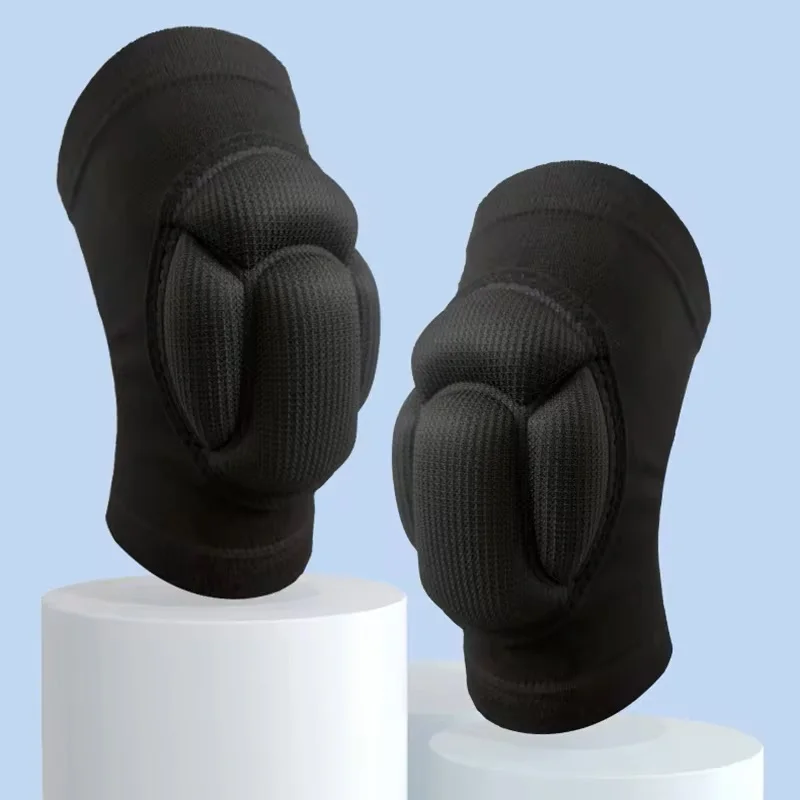 1 쌍 두꺼운 보호 스포츠 Kneepad 체육관 지원 피트니스 기어 기어 농구 받침대 보호대 남성/여성 미끄럼 방지 패드
