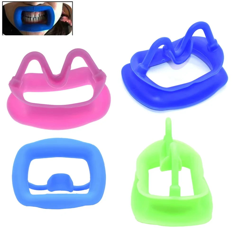 Nigf dental silicone macio 3d lábio bochecha retrator boca abridor bochecha expandir consumíveis ortodônticos dentários 4 cores disponíveis
