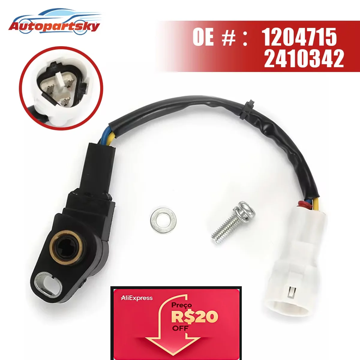 1204715 2410342   Novo sensor de posição do acelerador no sentido anti-horário para Polaris Sportsman 800 Ranger RZR 800 700 Reparação Sensor TPS
