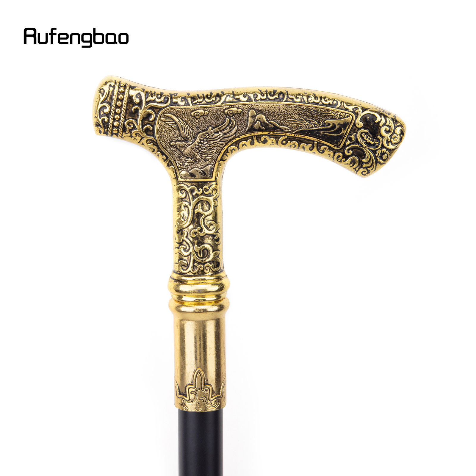 Gold Luxus Adler Griff Walking Cane Mode Dekorative Spazierstock Gentleman Elegant Cosplay Cane Knopf Crosier 90cm