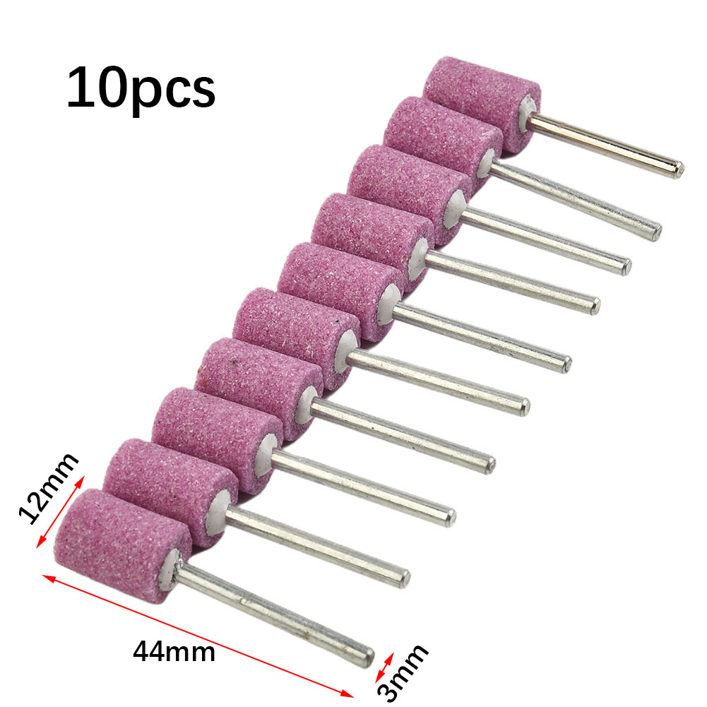10Pcs Mounted Grinding Stone Head Set 12mm Abrasive Polishing-Wheel Bits Shank For Dremel Grinder Drill Power Tool Accessories