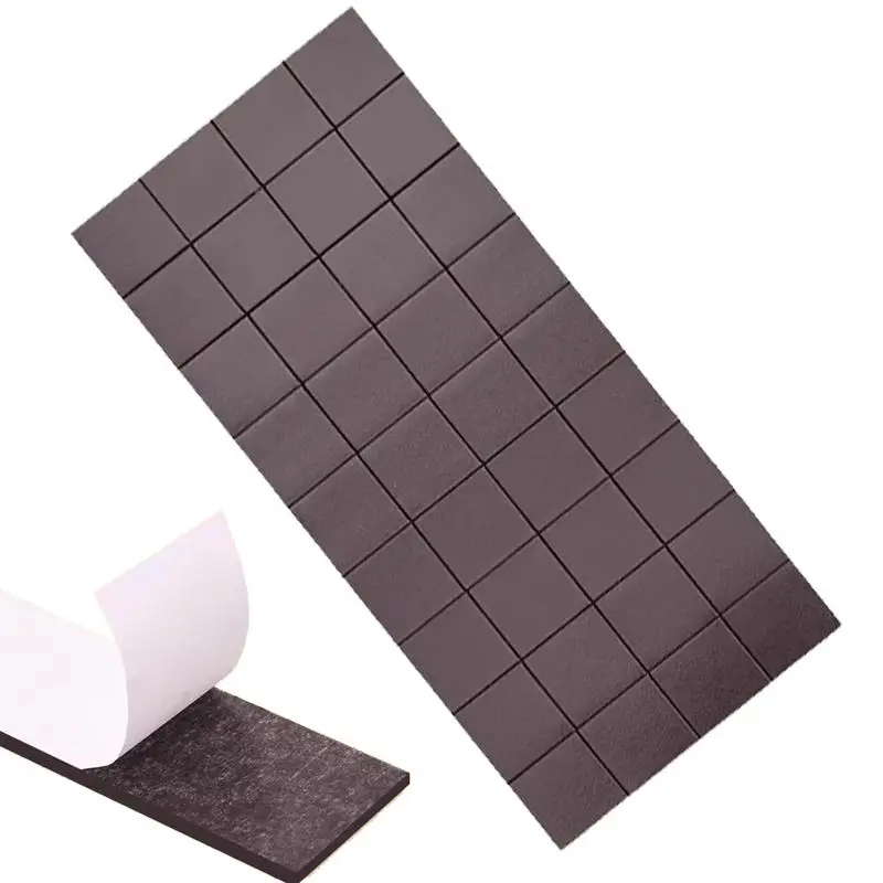 36 unids/set cinta magnética con cuadrados adhesivos hojas magnéticas ultrafinas imán de pared fuerte respaldo autoadhesivo despegable