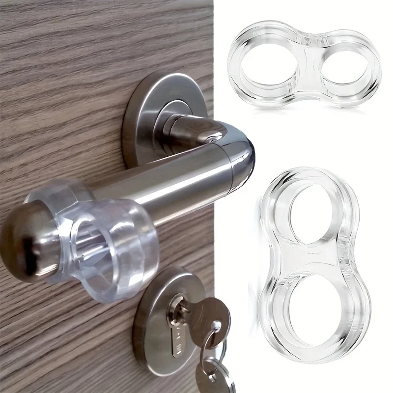 Handles Door Stopper Silicone Gel Door Stop Transparent Wall Protection Door Knob Bumper Furniture Protector Pad Handle Buffer