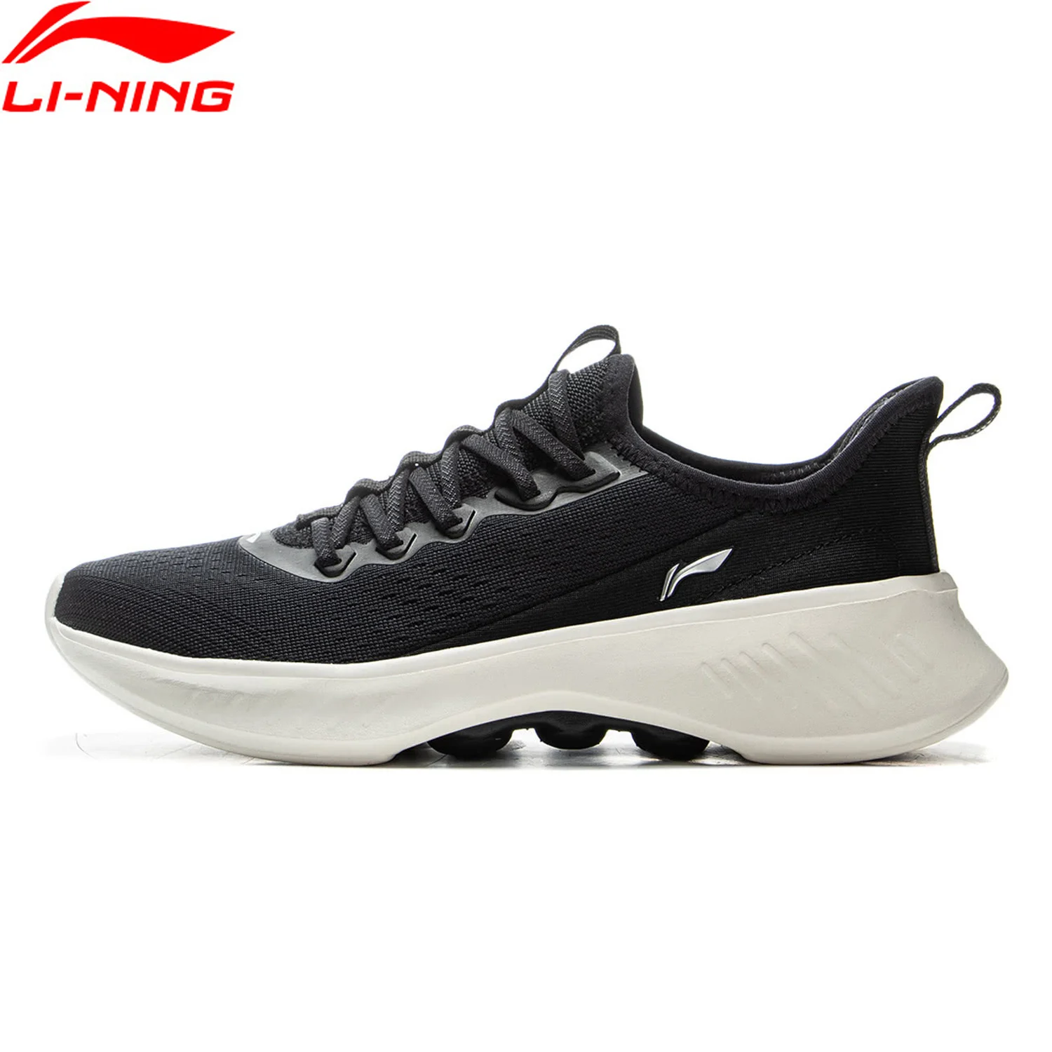 Li-ning feminino macio essencial v2 deslizamento-em sapatos de caminhada casuais almofada forro flexível tênis esportivos confortáveis aglv022