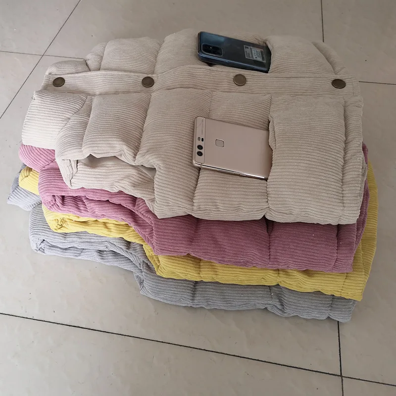 Bambini invernali Addensare Gilet Moda Capispalla caldo per ragazze Ragazzi Giacche Cappotto di velluto a coste Autunno Bambini Giacche di cotone Gilet di cotone
