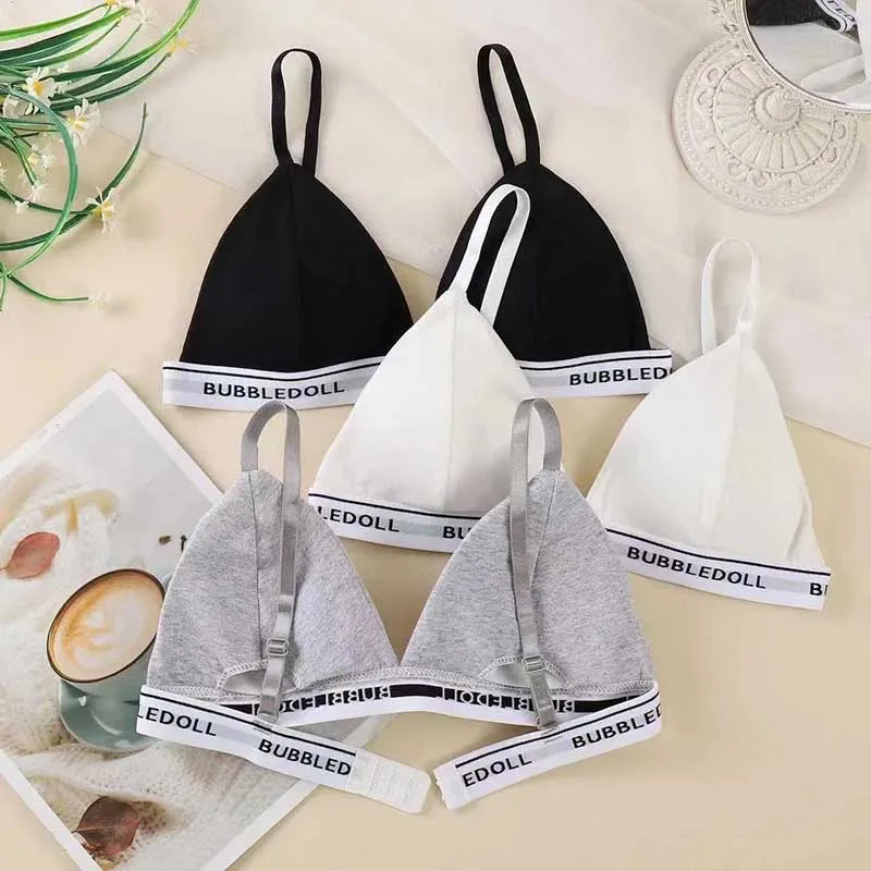 ผู้หญิงเซ็กซี่ Bra สายฟรี Brassiere Push Up ชุดชั้นในภาษาฝรั่งเศสคําสามเหลี่ยมถ้วย Bra ชุดชั้นในด้ายหญิง Intimates Bralette พร้อม