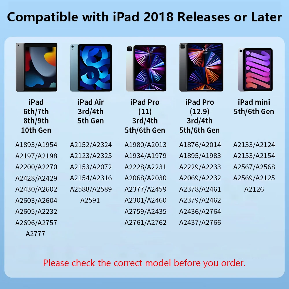 Para Apple Pencil Power Display Palm Rejection Ipad lápiz lápiz óptico para accesorios iPad 2022 2021 2020 2019 2018 Pro Air Mini