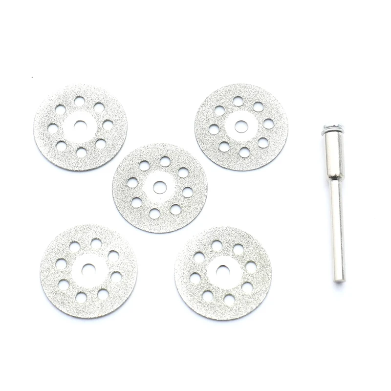 Discos de corte de diamante, juego de hojas de sierra de Metal, HSS, Mini hoja de sierra Circular para herramientas rotativas, ruedas de corte de resina, Diamante 22mm