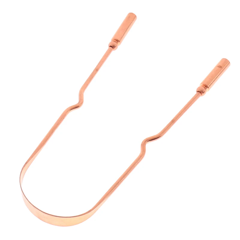 1 PC ทองแดงบริสุทธิ์เครื่องขูดลิ้นแปรงทําความสะอาดช่องปากสดสุขอนามัยสําหรับผู้ชายและผู้หญิงคุณภาพสูง Tounge Scraper 3 รูปแบบ