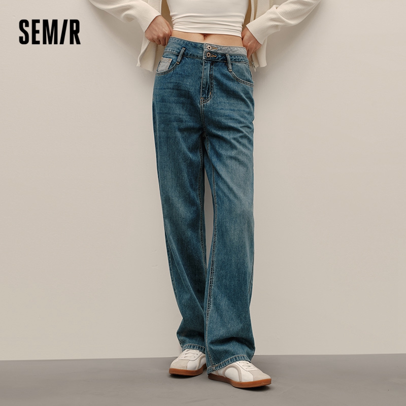 Semir 2023 กางเกงยีนส์ผู้หญิงฤดูใบไม้ร่วงใหม่กางเกงขากว้างเอวสูงกางเกงทุกการแข่งขันสําหรับผู้หญิง