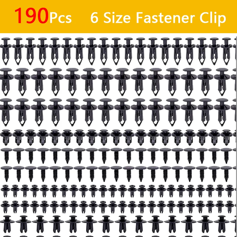 50/100/190 Pcs Stoßstange Clips Auto Schnalle Teile Kit Mehrere Stil Kunststoff Retainer Befestigungen Clip Auto Körper Push nieten