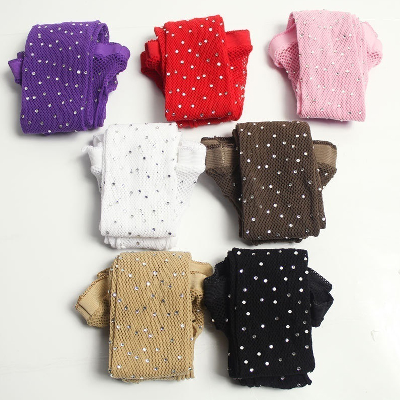 Résille diamant collants femmes mode brillant Net collants femme mince strass maille Nylon bas collants