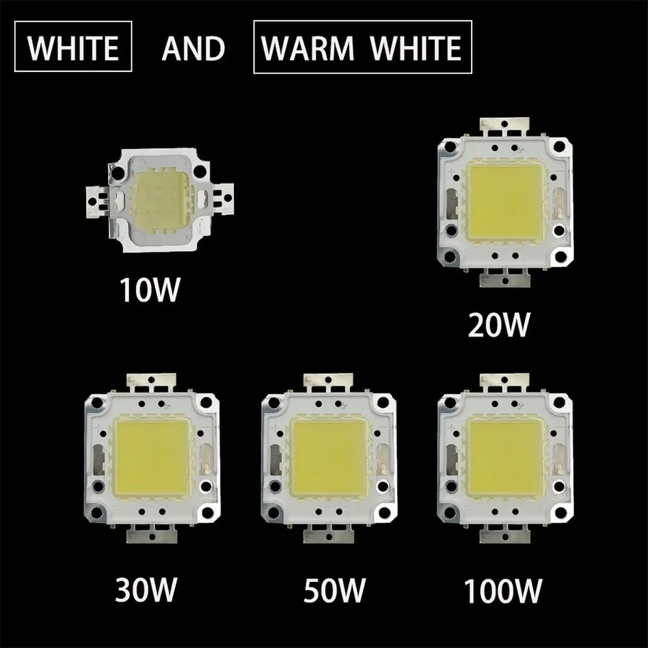 3 pz 10 W 20 W 30 W 50 W 100 W LED Perline Luce DC12V-36V Matrix COB Integrato Lampada A LED Chip SMD Per FAI DA TE Proiettore Faretto lampadina