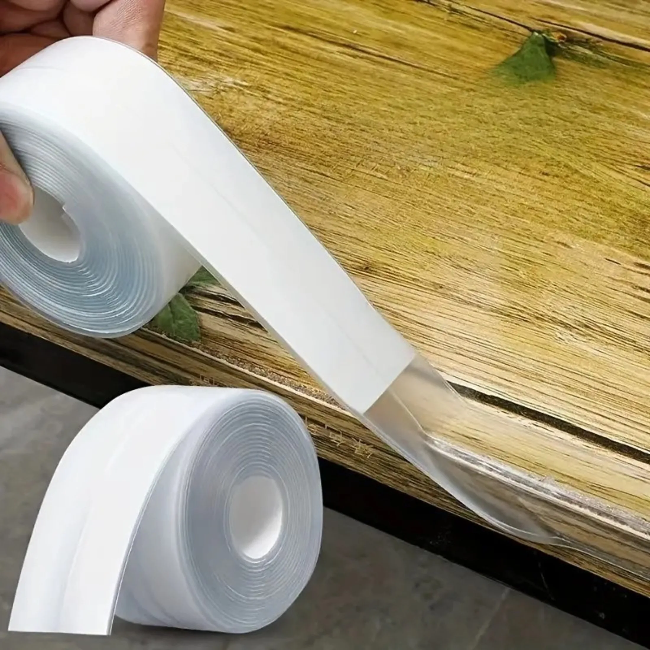 Clearance_1 Rotolo di nastro autoadesivo in PVC trasparente impermeabile, perfetto per bagni, servizi igienici, lavandini e cucine-Super Adhe