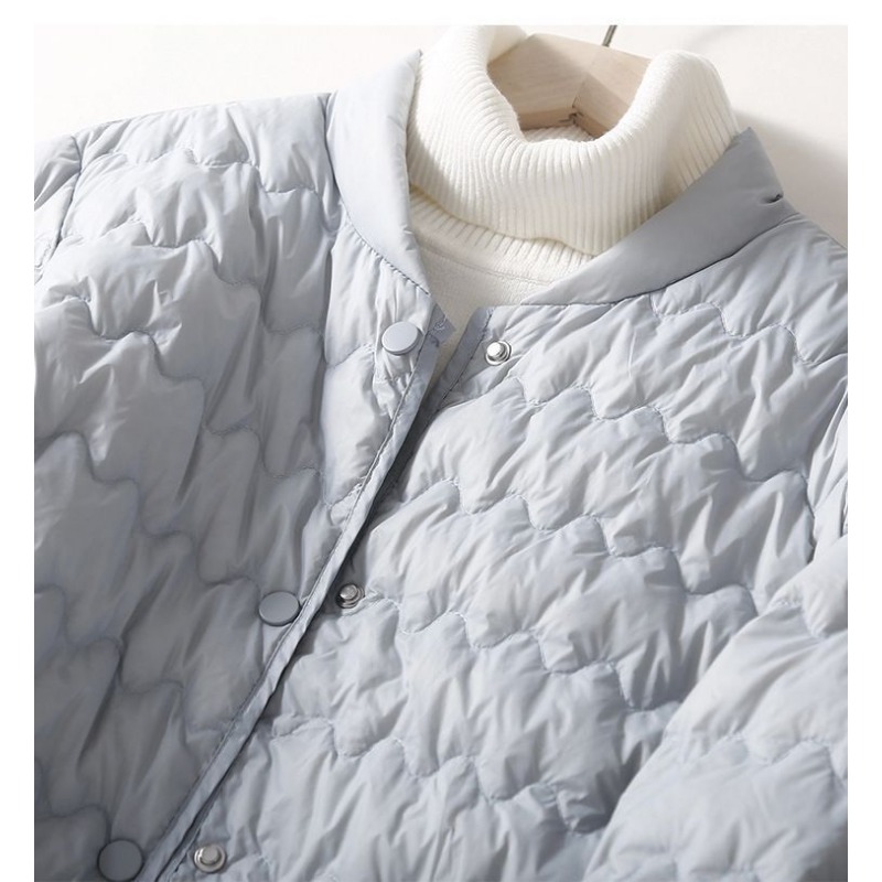 Herbst Winter Frauen Kleidung leichte Stepp jacken warme Parkas einreihige Langarm wind dichte kurze Oberbekleidung lose