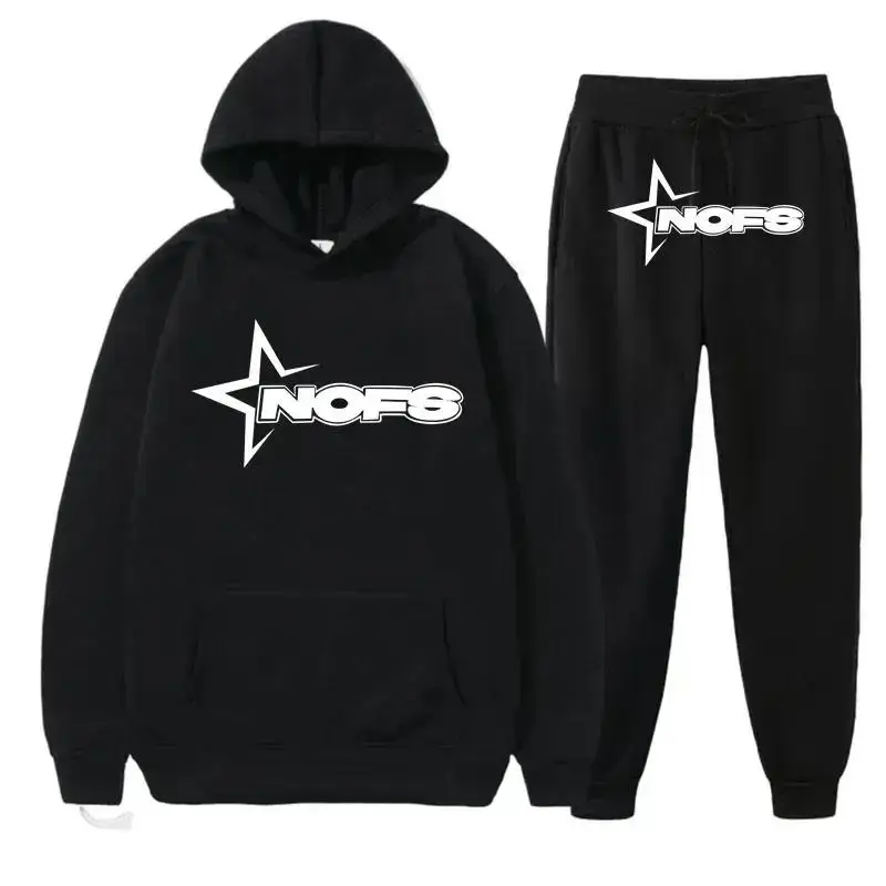 Ensembles de Survetement Nofs pour hommes Sweatshirt de Course, Jogging de Sport Pièce Macoff Unibateur de Mode, Paar