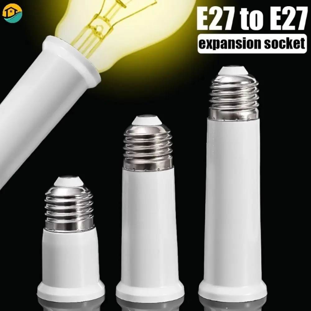 New 65/95/120mm E27 To E27 Extender Lamp Holder Base Bulb Extend Extension Socket Adapter LED Light Adapter Converter