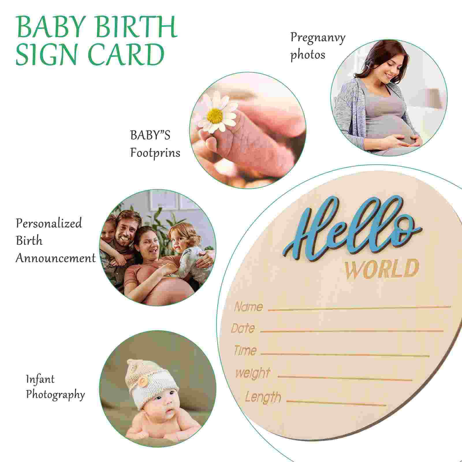 Sinal De Anúncio De Nascimento De Madeira Para O Bebê, Fotografia Prop, Recém-nascido Name Sign