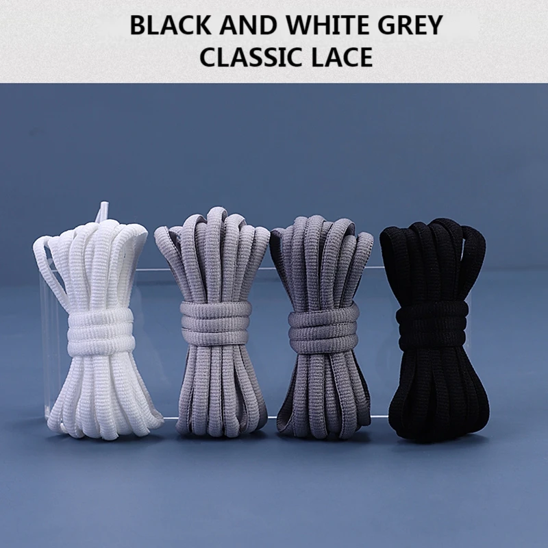 1 คู่รูปไข่รองเท้า Laces ครึ่งรอบกีฬา Shoelaces สําหรับวิ่งรองเท้าผ้าใบ Laces รองเท้า Strings ทนทานโดยไม่ซีดจางเชือกผูกรองเท้า