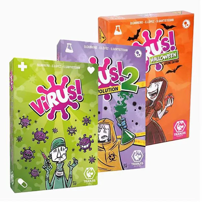Virus 1 2 3 Juego de mesa el juego de cartas Contagiosamente divertido Español Inglés Versión francesa Juego de fiesta para diversión Juego familiar