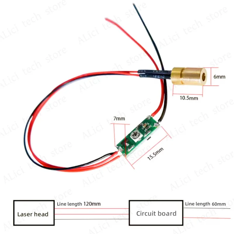 10mW green module 6mm diameter small volume laser head point laser diode laser beam industrial grade