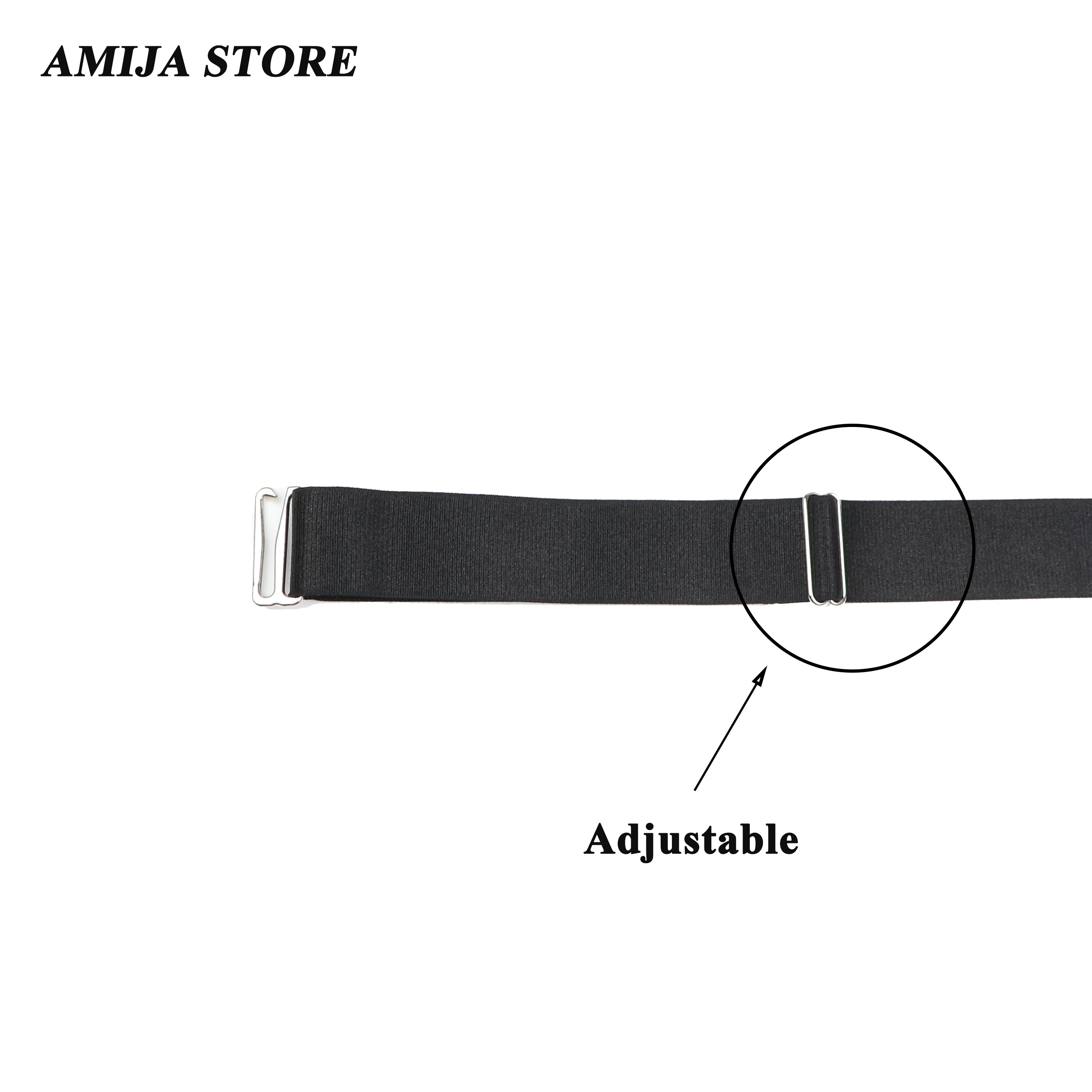 1 paio di camicie da uomo con cintura antiscivolo con clip di bloccaggio chiusura regolabile camicie Tirant Tucker gamba coscia reggicalze reggicalze