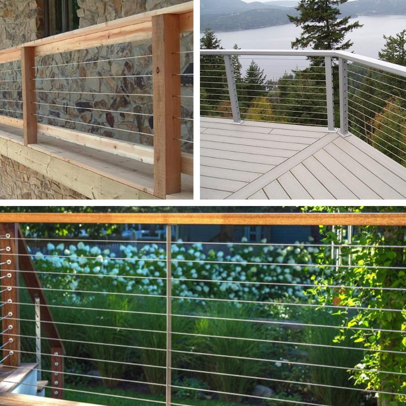 Stainless Steel Cable, Wire Rope Aircraft Cable for Deck Cable Railing Kit, 7 x 7 Strands Construction,DIY Balustrades